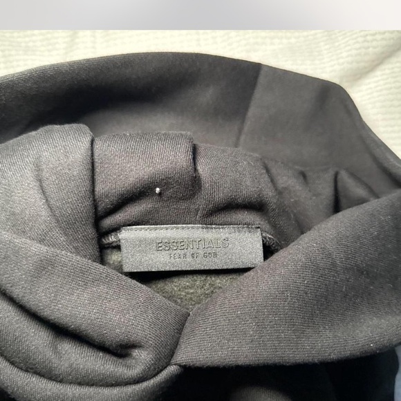 Essentials Charcoal Hoodie with Logo - Picture 4 of 4